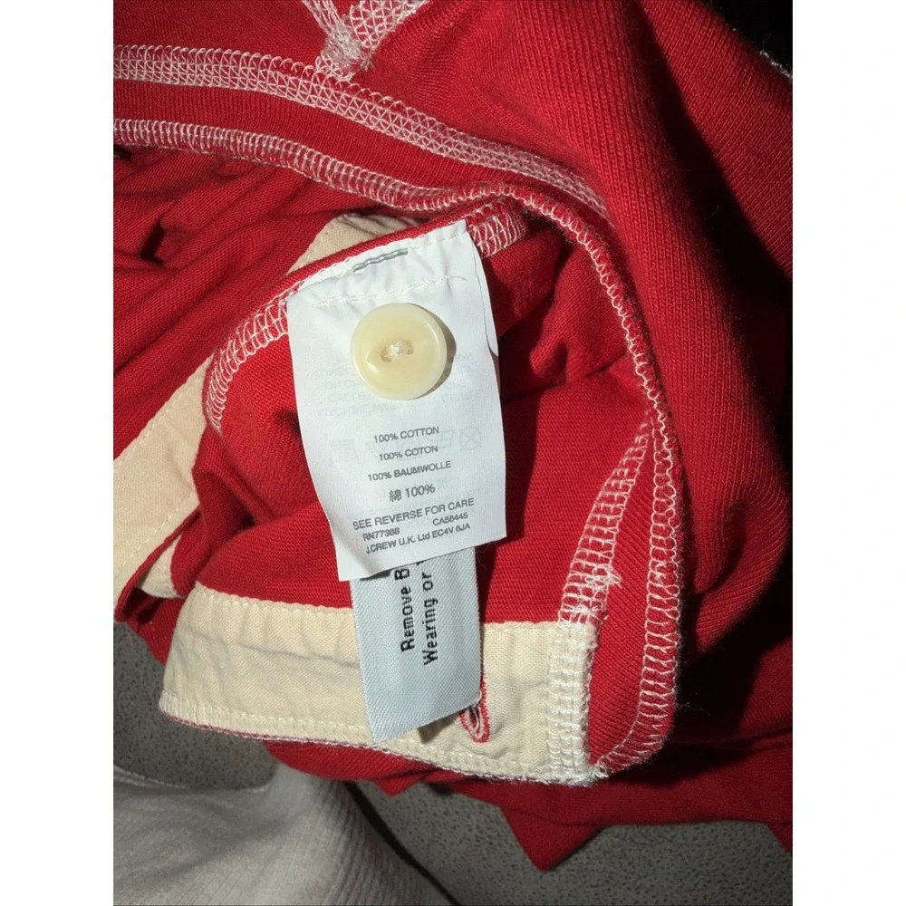 NEW J.Crew Men's Knit Goods Red Thermals Long Sleeve Size M 90's Holiday Flap